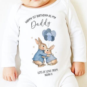 Happy Birthday Daddy, 1st Birthday as My Daddy, New Dad Gift, Dad Birthday, Daddy Birthday, Sleepsuit Babygrow Bodysuit Dad Birthday