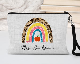 Teacher Gift Rainbow Teacher Pencil Case End of Term Gift Thank You Teacher Teaching Assistant Nursery Worker  Teacher Appreciation Gift