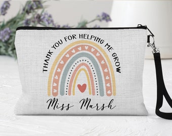 Teacher Gift Rainbow Teacher Pencil Case End of Term Gift Thank You Teacher Teaching Assistant Nursery Worker  Teacher Appreciation Gift