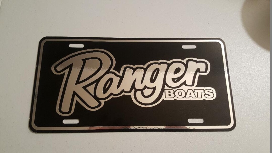 Ranger Boats Chrome on Black License Plate Etsy