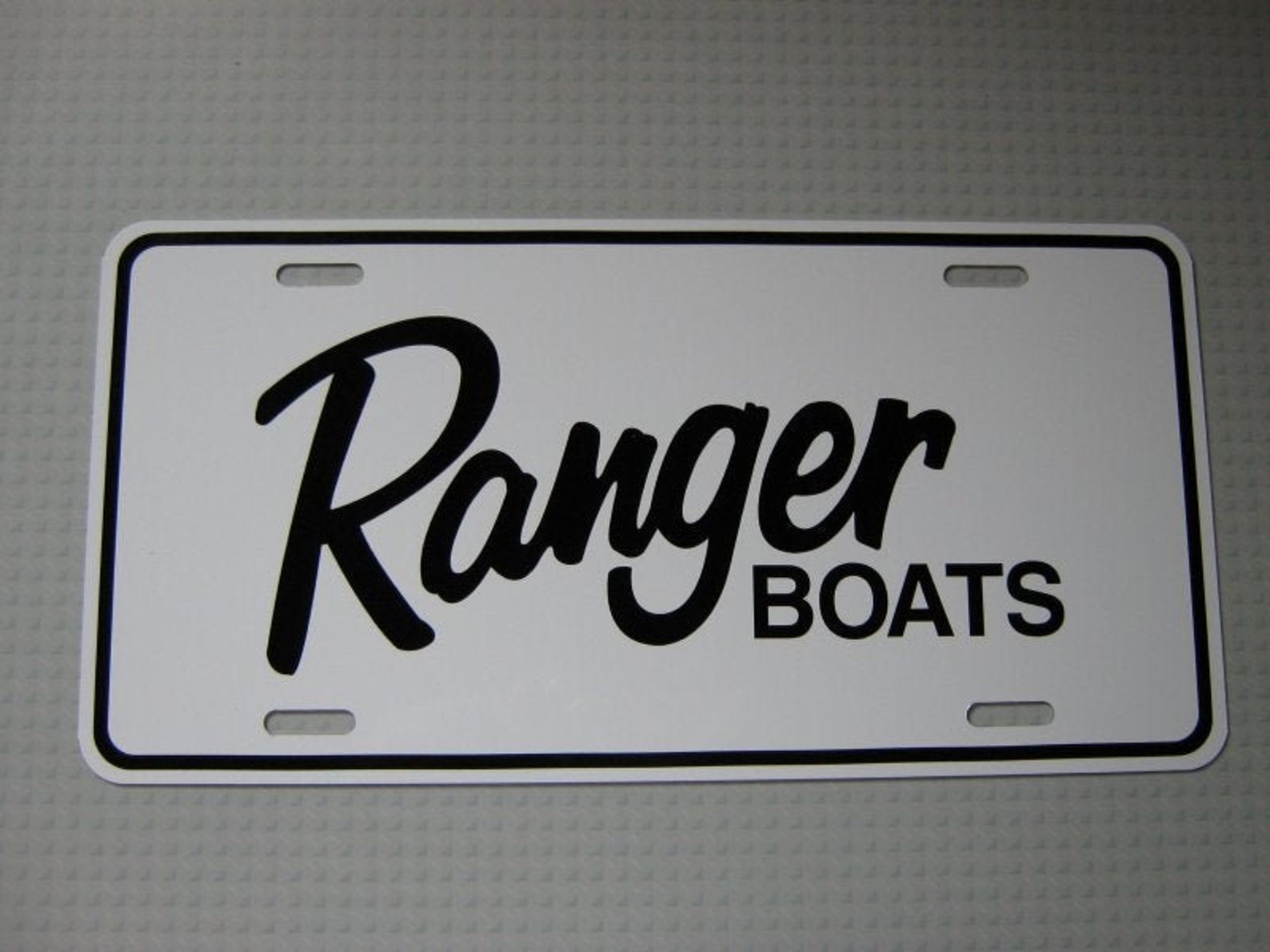 Ranger Boats Black on white License Plate Etsy