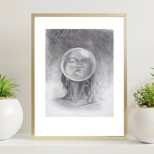 stampa fine art disegno in bianco e nero
