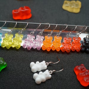 Kawaii Gummy Bear Earrings! Hypoallergenic Earrings!