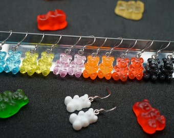 Kawaii Gummy Bear Earrings! Hypoallergenic Earrings!