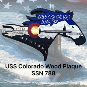 USS Colorado (SSN-788) Submarine Military Wooden Plaque Ships Crest