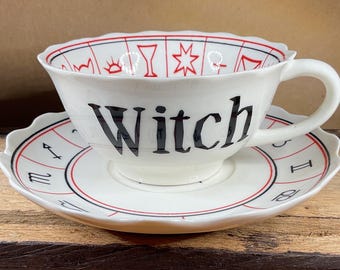 Sarcasm "Witch" Teacup/Coffee Cup & Saucer