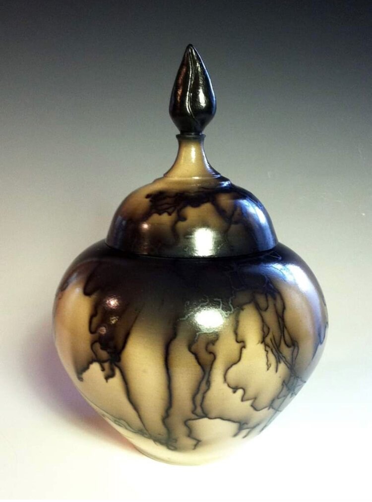 Horse Hair Raku Vase Etsy