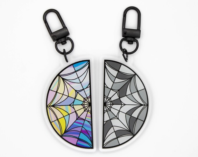 Ophelia Hall Window Matching Best Friend Keychains Set Wednesday Addams