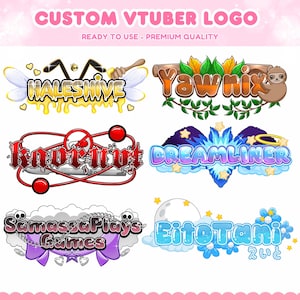 Custom Vtuber Logo | Vtuber Logo, Custom VTuber Logo Commission, vtuber asset, vtuber model, logo vtuber, logo commission, logo vtuber