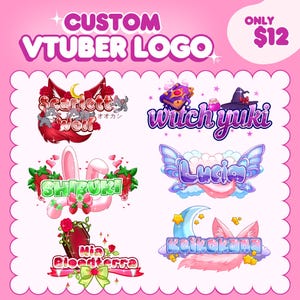 Custom Vtuber Logo | Logo For Stream, Twitch or Kick, GIFTuber Logo, Chibi Logo, PNGTuber Logo, Animated vtuber logo