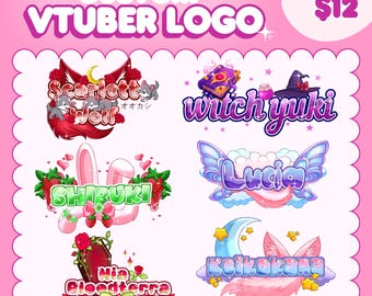 Custom Vtuber Logo | Logo For Stream, Twitch or Kick, GIFTuber Logo, Chibi Logo, PNGTuber Logo, Animated vtuber logo