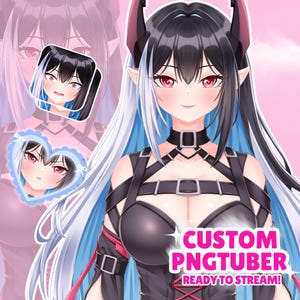 custom pngtuber, kawaii avatar for streamers, personalized streaming avatar, cute chibi pngtuber, pngtuber for twitch and you tube, vtuber model ready to use, png avatar commission