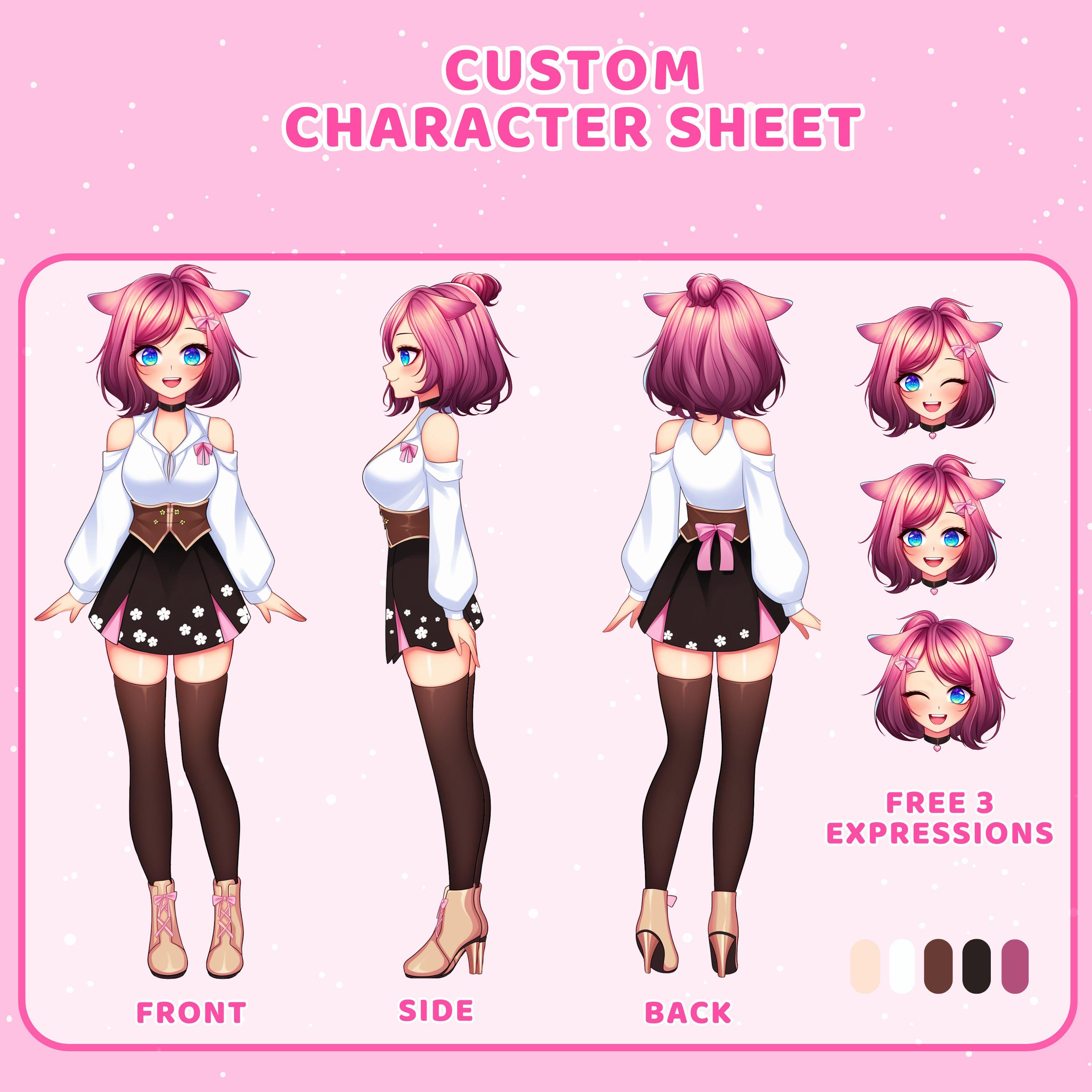 Custom Character Reference Sheet | Anime Reference Sheet, Character ...