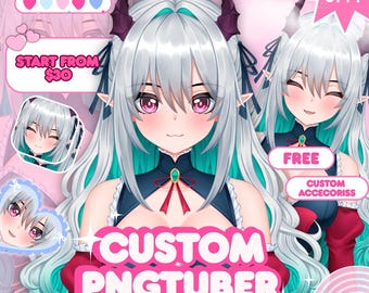 Custom PNGTuber Model Commission | Twitch Streaming Avatar, Vtuber Assets