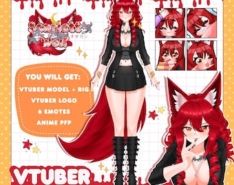 Custom VTuber model commission | Live2D Anime Avatar & Rigged for Streaming