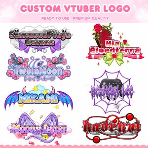 Custom Vtuber Logo | Vtuber Logo, Custom VTuber Logo Commission, vtuber asset, vtuber model, logo vtuber, logo commission, logo vtuber
