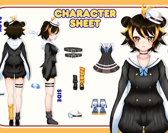 Reference sheet | character sheet commission, Anime, Character art, Custom character sheet