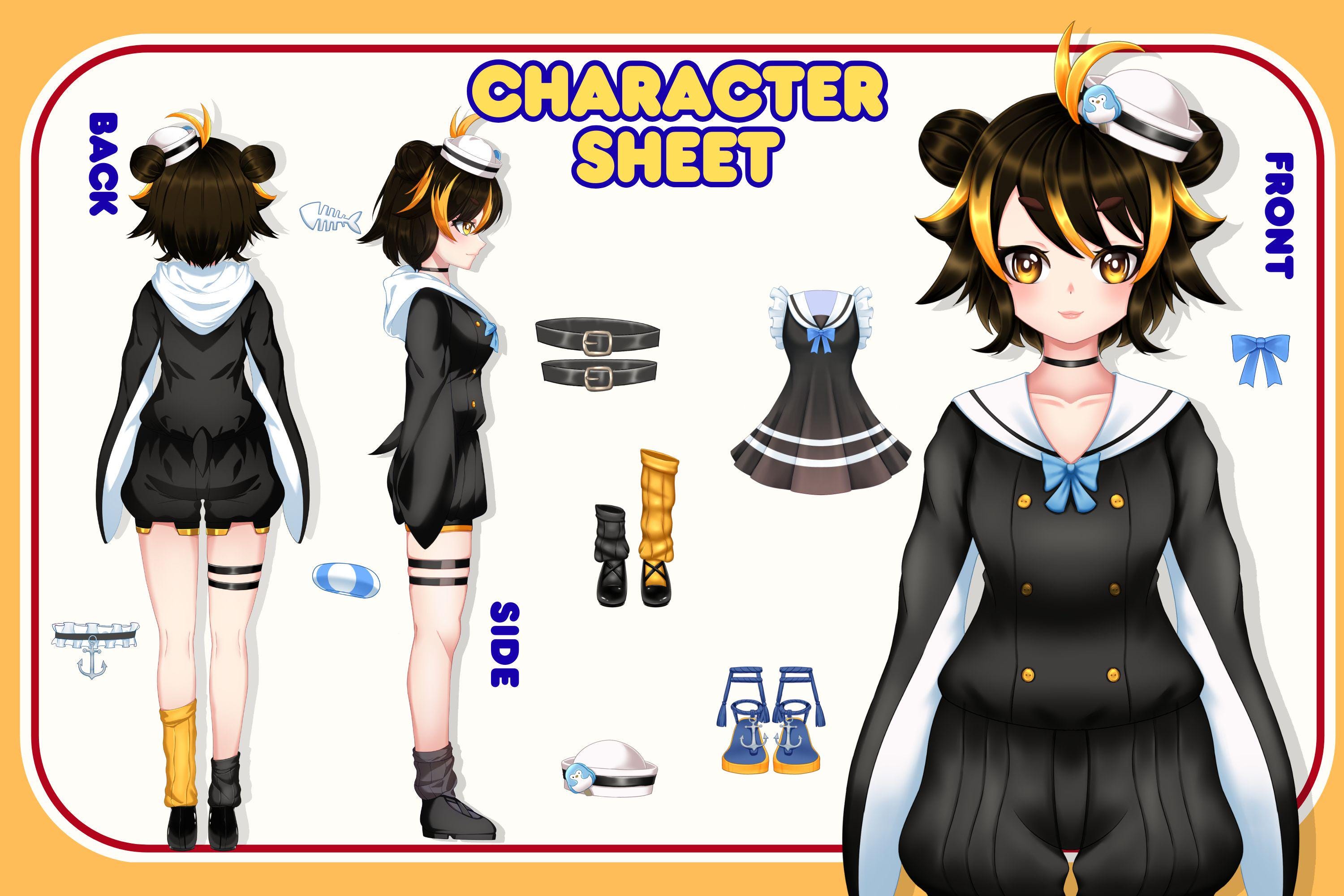 Custom Character Reference Sheet| Anime Reference Sheet, Character ...