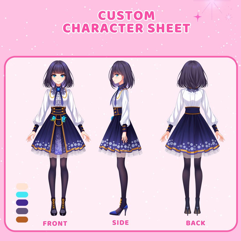 Custom Character Reference Sheet | Anime Reference Sheet, Character ...