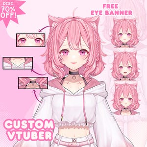 Custom VTuber Live2D Model | Full Rigged anime avatar Commission, VTuber for Twitch YouTube Streaming