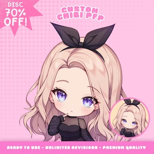 Aangepaste chibi pfp | aangepast chibi-portret, chibi-commissie, chibi twitch-pictogram, chibi sociale media avatar pfp-commissie, gepersonaliseerde chibi