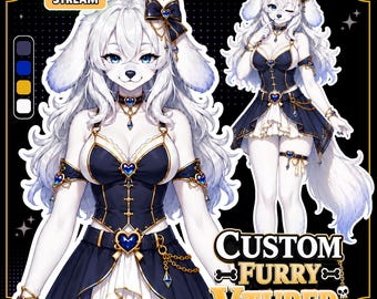 Aangepast Furry VTuber-model | Live2D-avatar voor VTube Studio