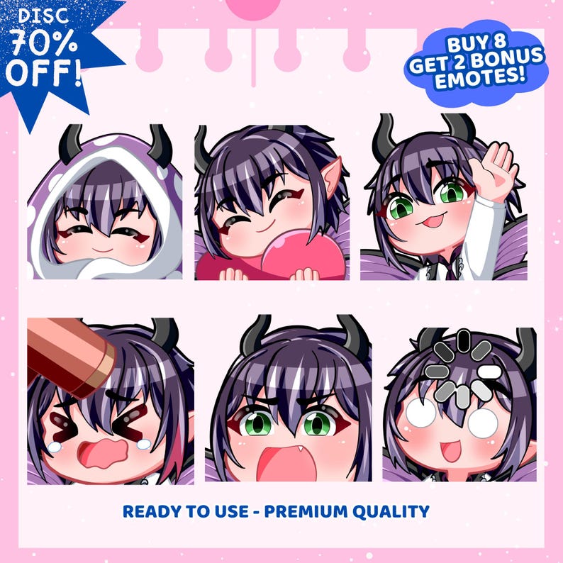 High Quality Custom Twitch Emotes, Custom Twitch Emotes,  Custom Emote, Chibi Emotes, Twitch Emotes Pack