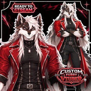 Custom Furry VTuber Model | Fully Rigged Live2D Fursona for VTube Studio