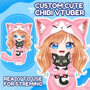 Custom Chibi VTuber Model & Live2D Rigging for Streamers