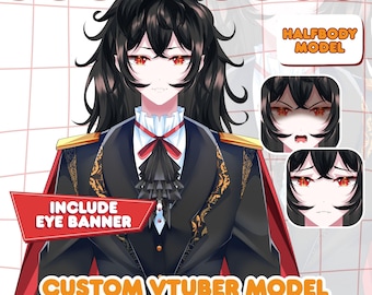 Custom VTuber Model Commission| Live2D Rigged Vtuber Anime for Twitch