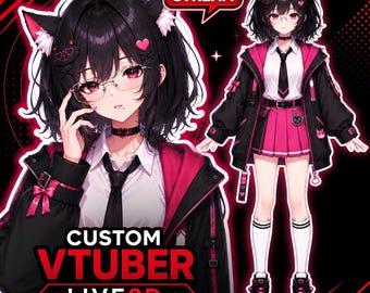 Custom VTuber Model | Live2D Anime Avatar, Fully Rigged for VTube Studio