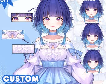 Custom VTuber Live2D Model | Full Rigged avatar Commission for Twitch YouTube Streaming