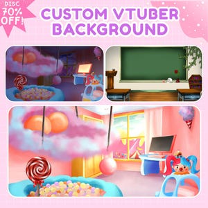 Custom Vtuber Background |Animated Background for Vtuber, Stream Background Loop, Cozy Gamer Room Design