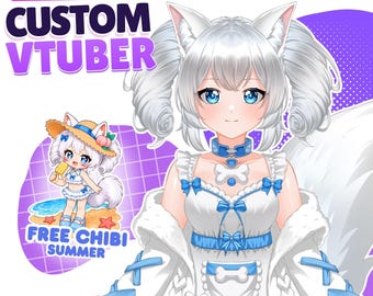 Modelo personalizado de VTuber animado en Live2D / Avatar de anime para streamers de Twitch y YouTube