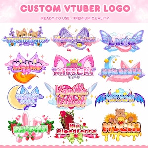 Custom Vtuber Logo | Vtuber Logo, Custom VTuber Logo Commission, vtuber asset, vtuber model, logo vtuber, logo commission, logo vtuber