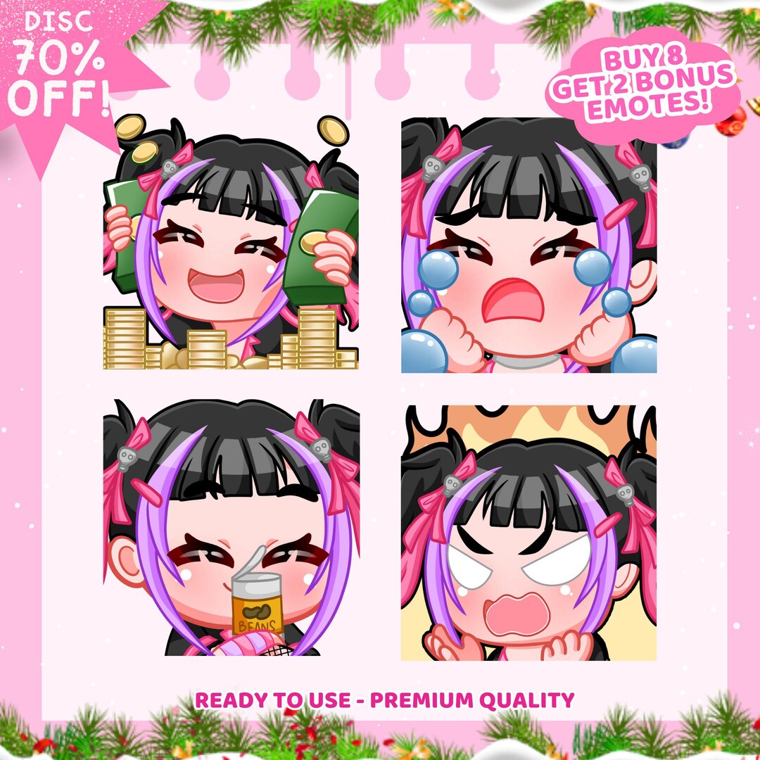 Spring Emotes Custom Twitch Emotes | Animated Emotes, Twitch Emote for Streamer, YCH ...