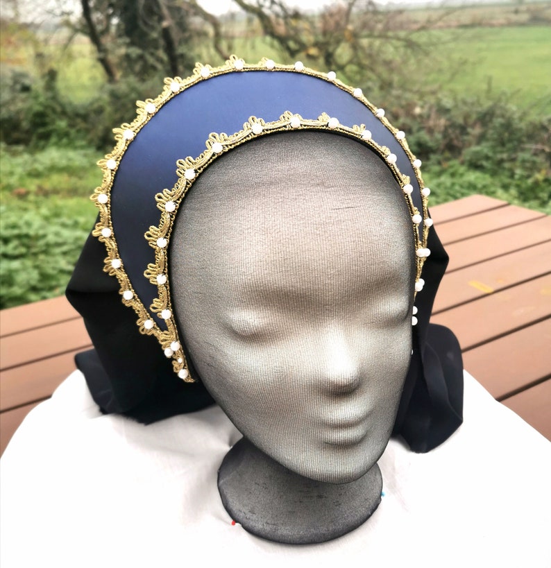 Renaissance French Hood Tudor Hat Anne Boleyn | Etsy