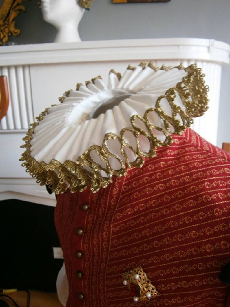 Renaissance Ruff Elizabethan Collar Tudor Ruff Custom size Etsy