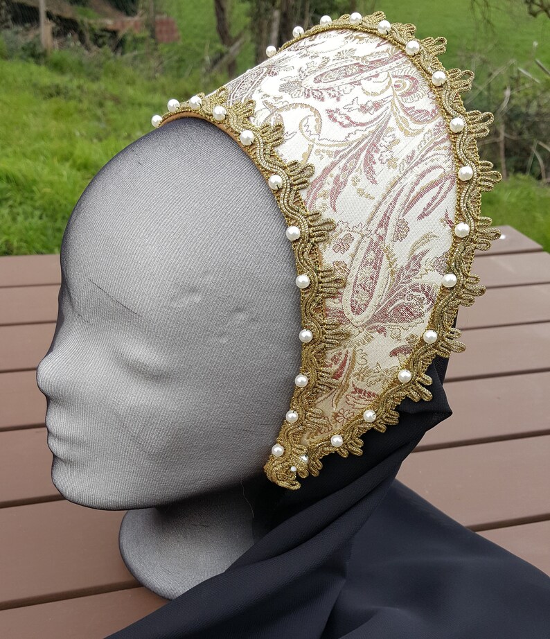 Renaissance French Hood Tudor Hat Anne Boleyn Ready to ship | Etsy