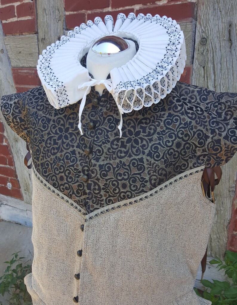 Renaissance Ruff Elizabethan Collar Tudor Ruff Custom Size Etsy Norway