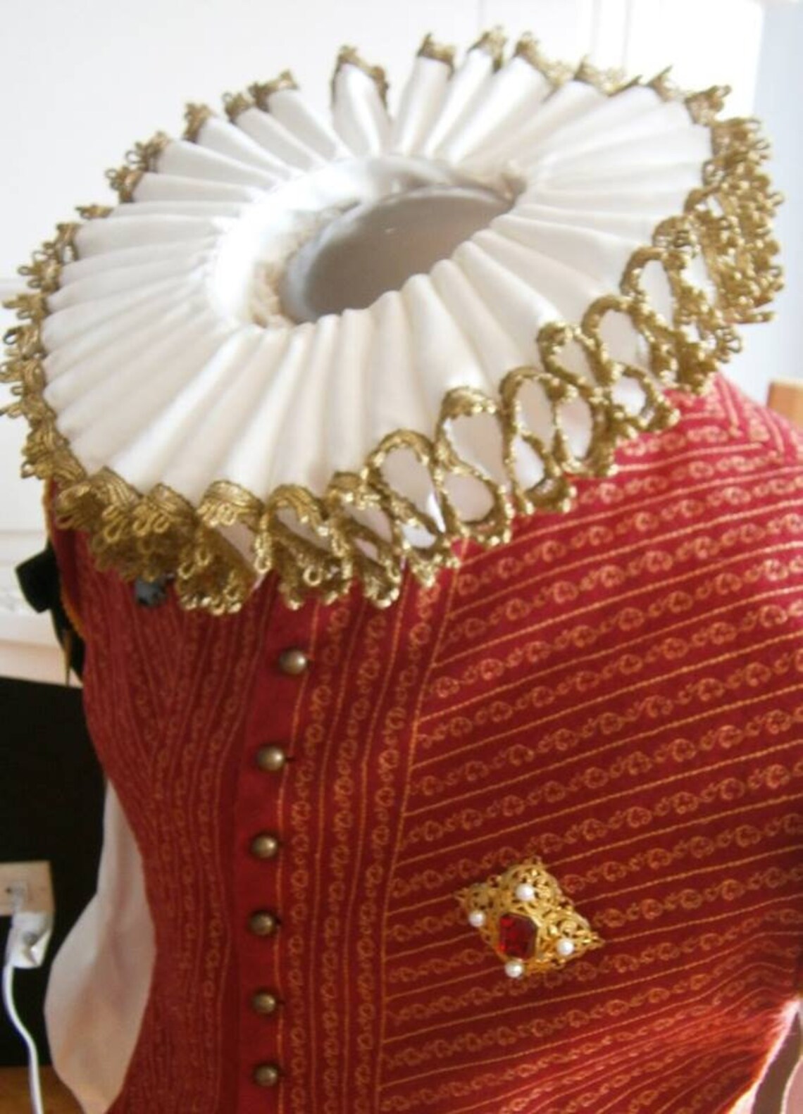Renaissance Ruff Elizabethan Collar Tudor Ruff Custom size Etsy