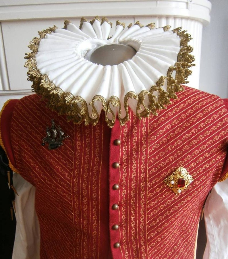 Renaissance Ruff Elizabethan Collar Tudor Ruff Custom size Etsy