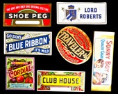 Vintage Cigar Label Advertising Lot Tobacco Labels Lot Shoe Peg Club House Traveler Sonny Boy Blue Ribbon
