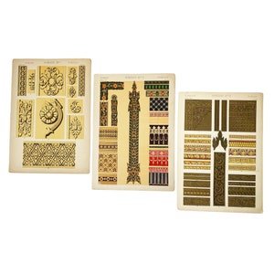 HINDOO HINDU Owen Jones | Grammar of Ornament 1856 Three Pages 1, 2, 3