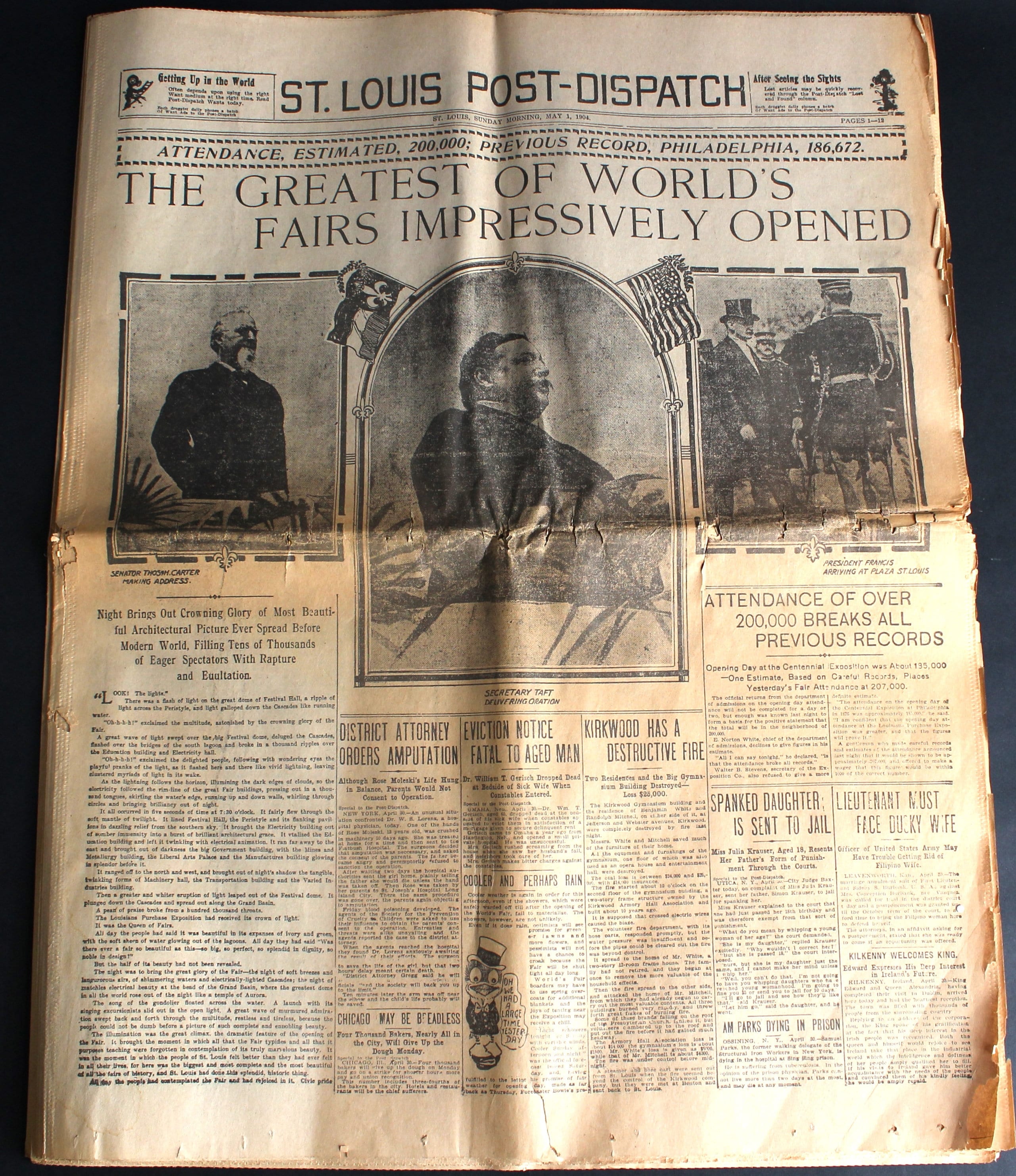 St Louis Post Dispatch 1904 Newspaper Greatest of Worlds Fairs Etsy