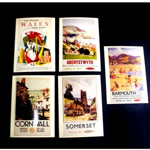 Vintage Postcard British Railways Reprint postcards celebrating GWR150 bundle 5x