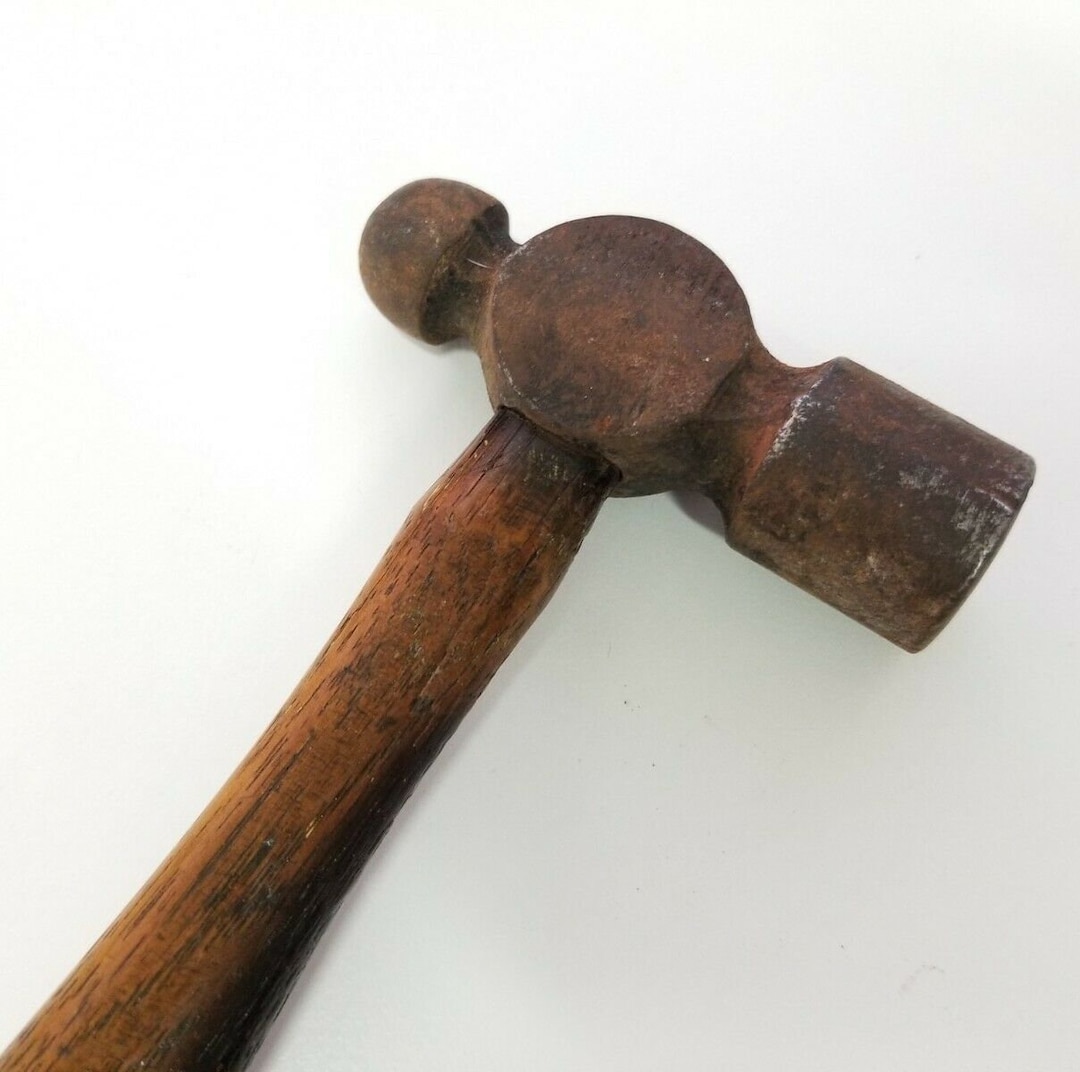 Antique Ball Peen Hammer 9oz With Handle 10.5 Blacksmith Country