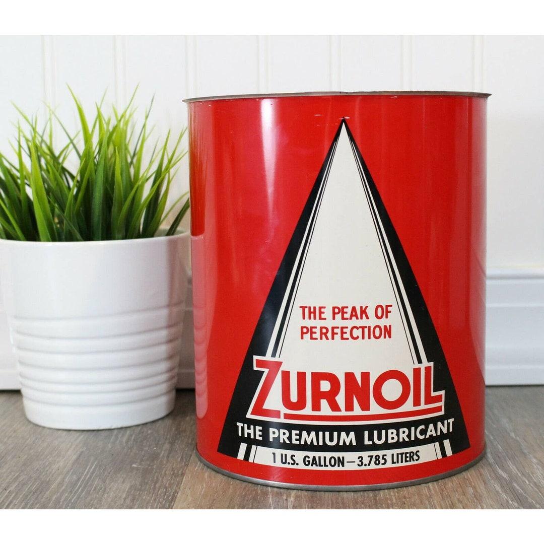 Zurnoil 1 Gallon Can Philadelphia Oil Manufacturer No Lid 1980 Etsy