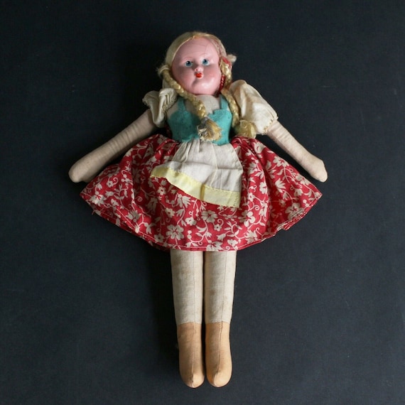 Muñeca trapo rubia 55 cm