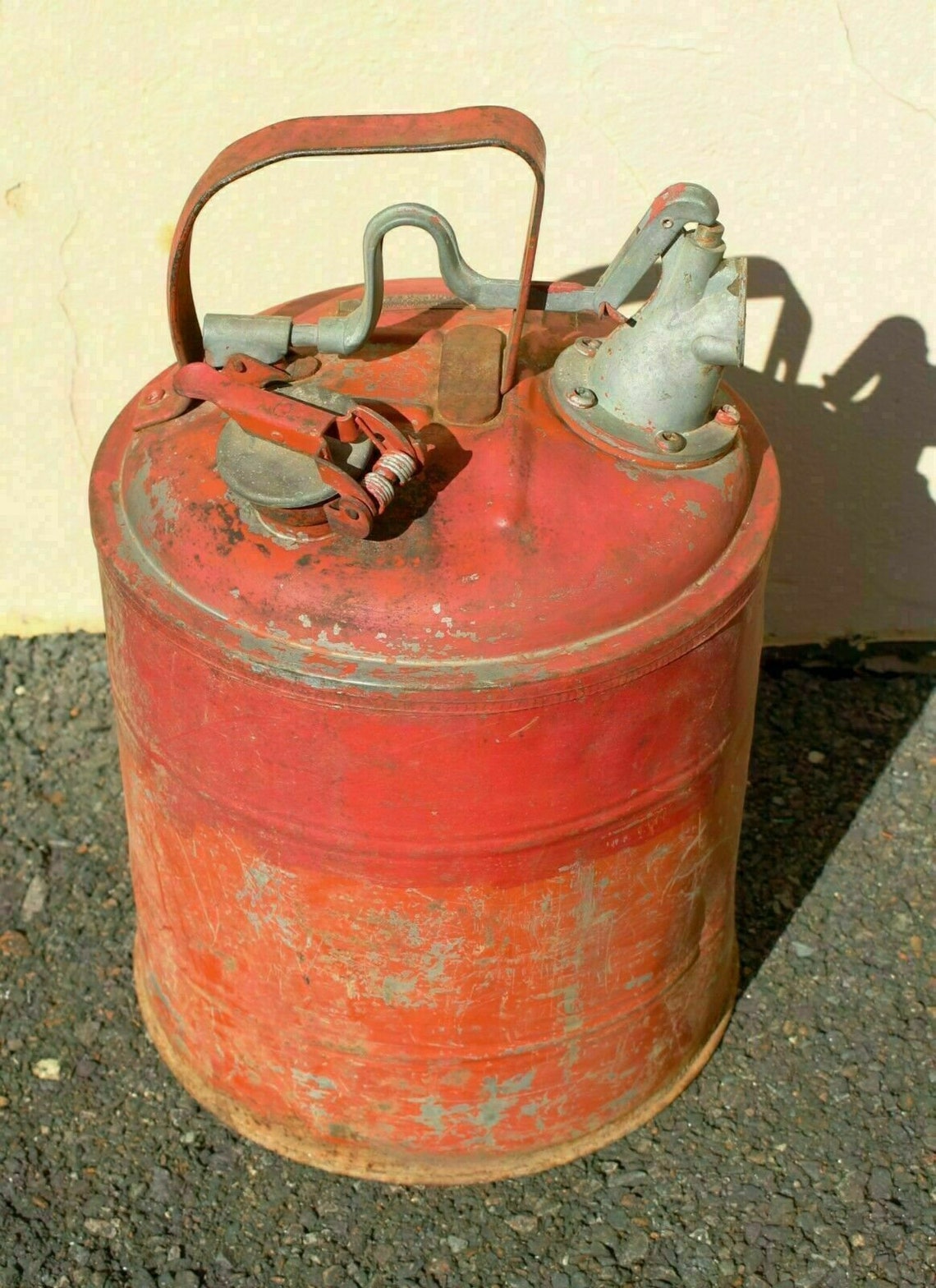 Vintage Underwriters Laboratories Safety Red Gas Oil Can Etsy
